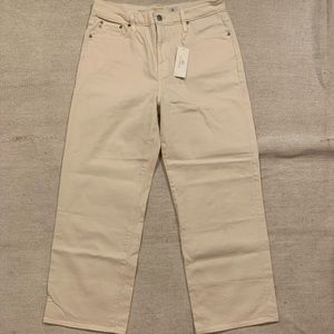 AG Jeans High rise baggy straight white jeans